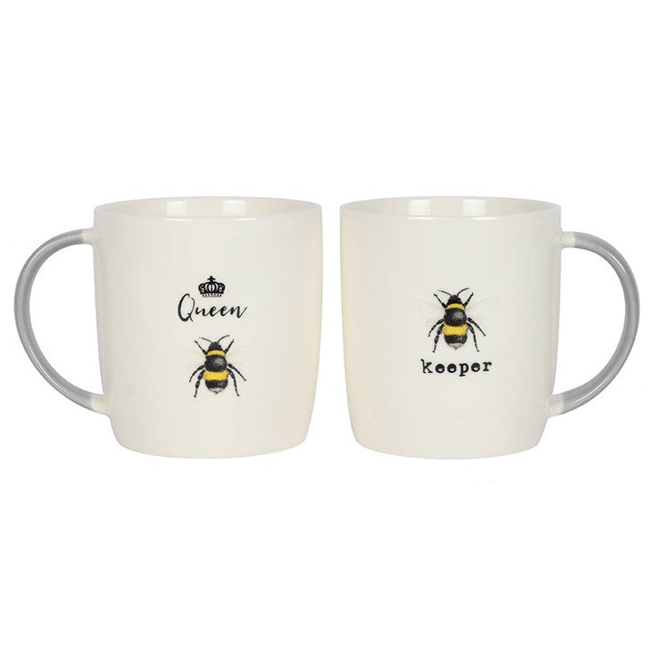 'Queen Bee and Bee Keeper' Mug Set