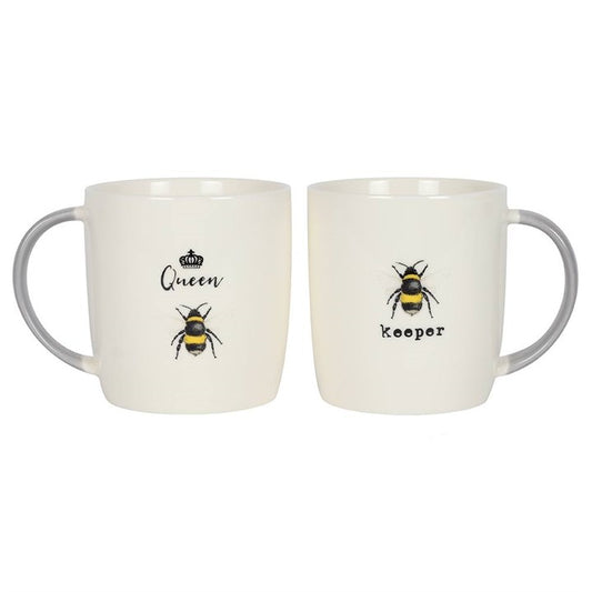'Queen Bee and Bee Keeper' Mug Set