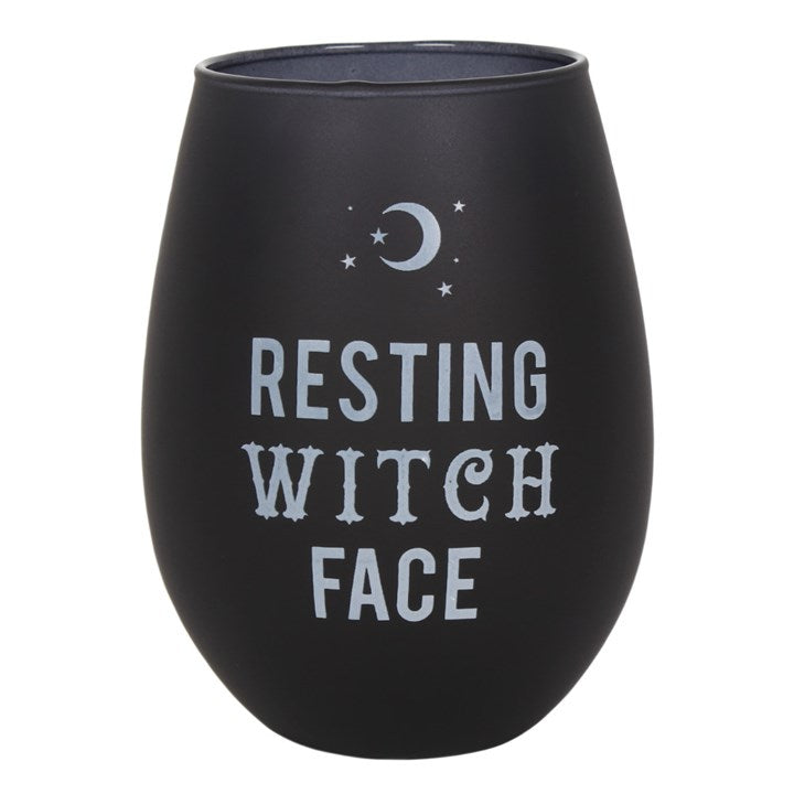 'Resting Witch Face' Stemless Wine Glass