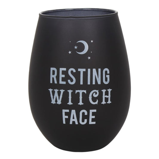 'Resting Witch Face' Stemless Wine Glass