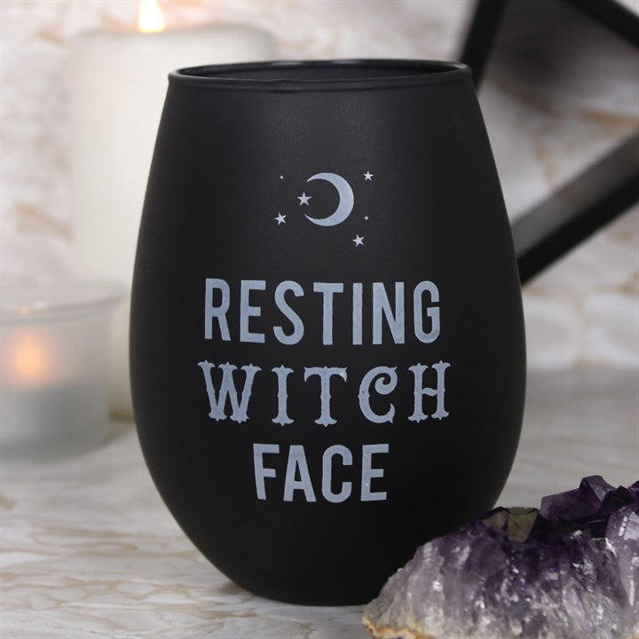 'Resting Witch Face' Stemless Wine Glass