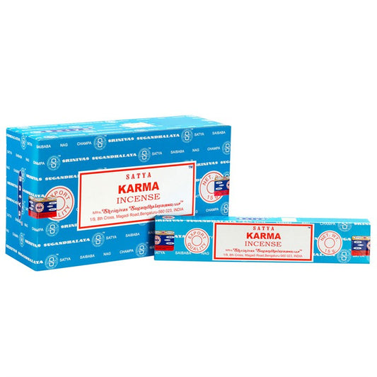 Satya Karma Incense Sticks ~ 12 Packs