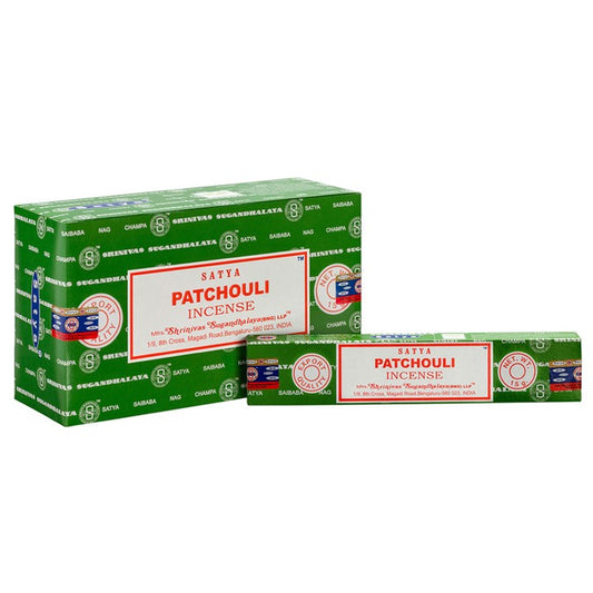 Satya Patchouli Incense Sticks ~ 12 Packs