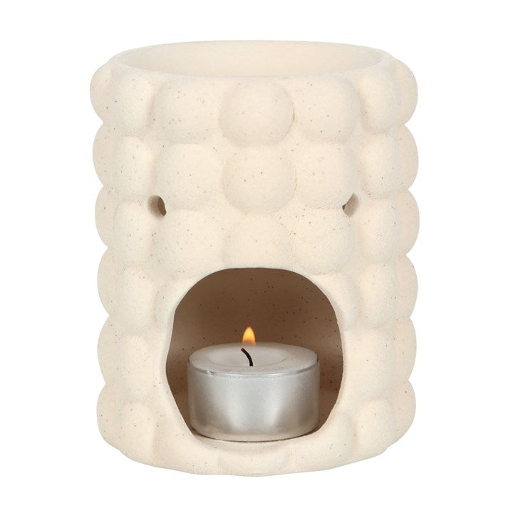 Cream Speckled Bubble Ceramic Wax Melter I Oil Burner