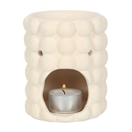 Cream Speckled Bubble Ceramic Wax Melter I Oil Burner