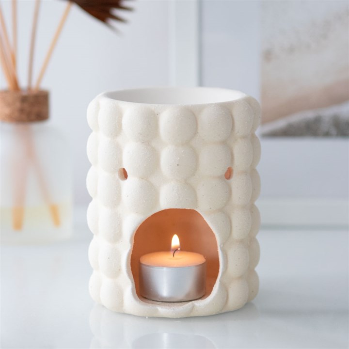Cream Speckled Bubble Ceramic Wax Melter I Oil Burner