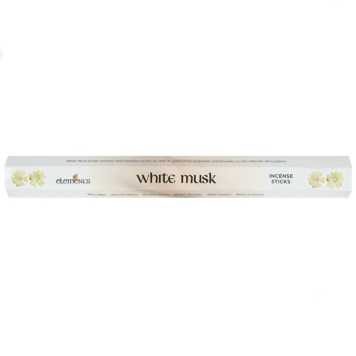 Elements White Musk Incense Sticks ~ 6 Packs