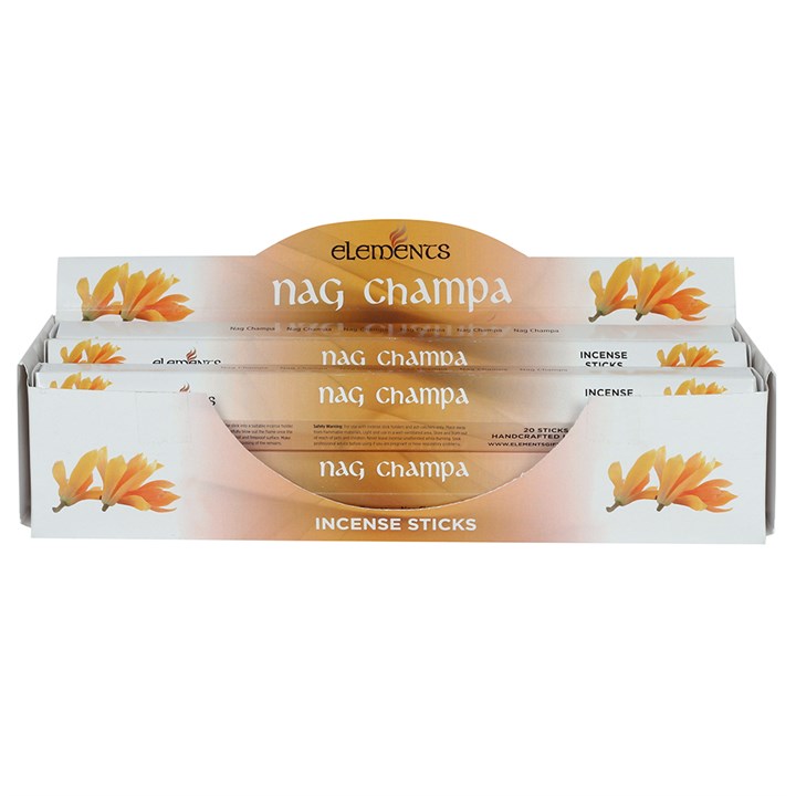 Elements Nag Champa Incense Sticks ~ 6 Pack