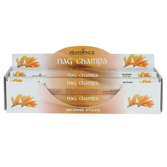 Elements Nag Champa Incense Sticks ~ 6 Pack