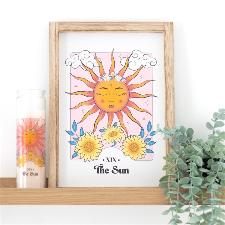 'The Sun' Celestial Style Wall Print ~ Framed
