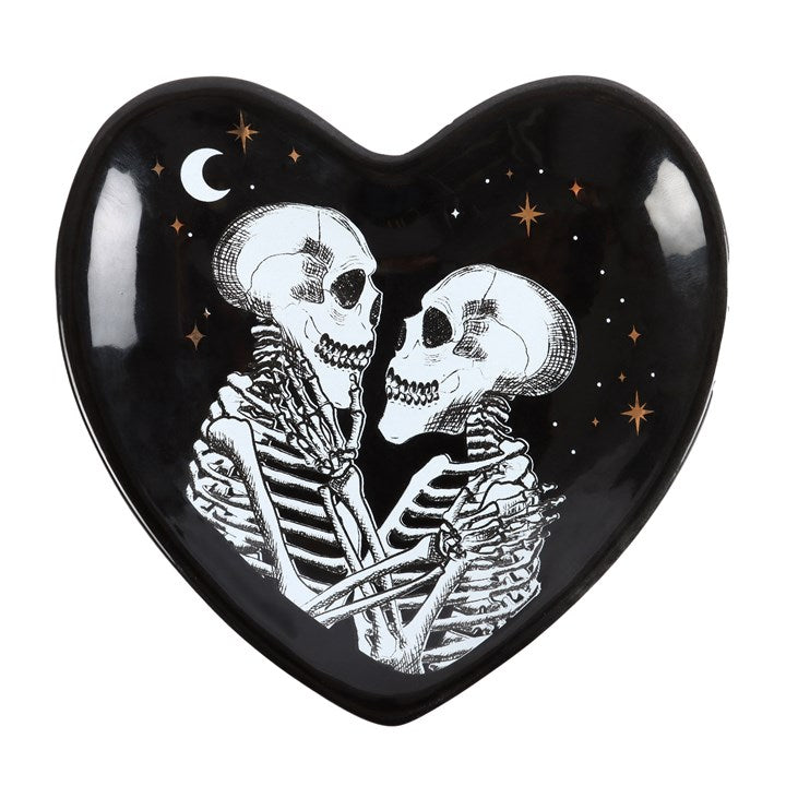 'Skeleton Couple' Heart-Shaped Trinket Dish