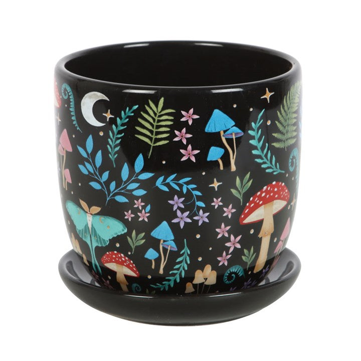 Dark Forest Plant Pot + Saucer