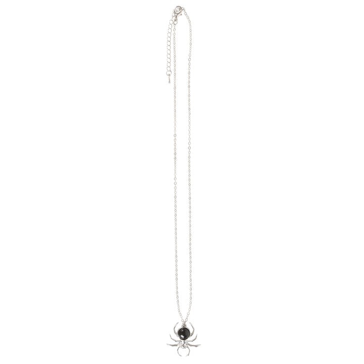Black Obsidian 'Spider' Pendant Necklace
