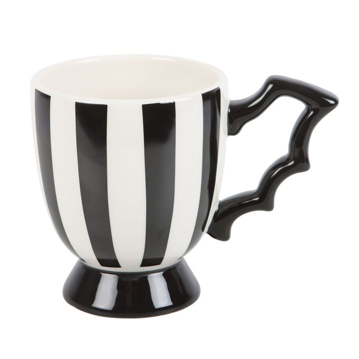Monochrome Striped 'Bat-Wing' Teacup