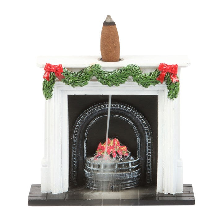 'Christmas Fireplace' ~ Backflow ~ Incense Cone Burner