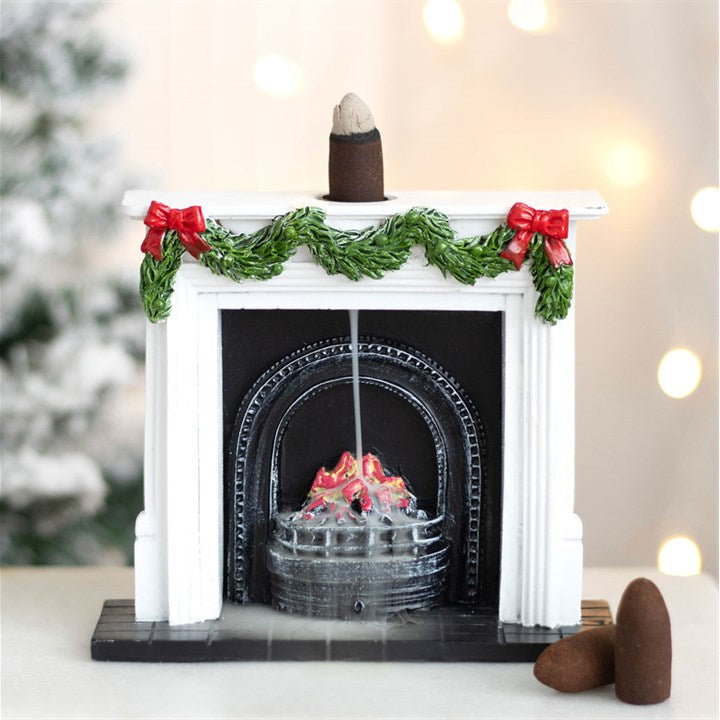 'Christmas Fireplace' ~ Backflow ~ Incense Cone Burner