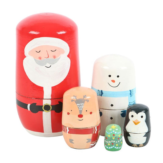 Stacking Christmas Characters Ornament - Set of 5