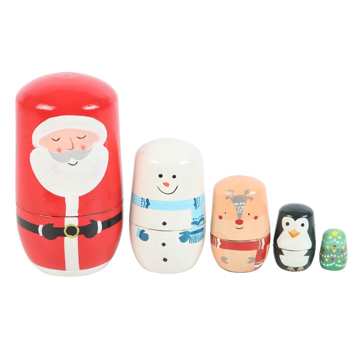 Stacking Christmas Characters Ornament - Set of 5