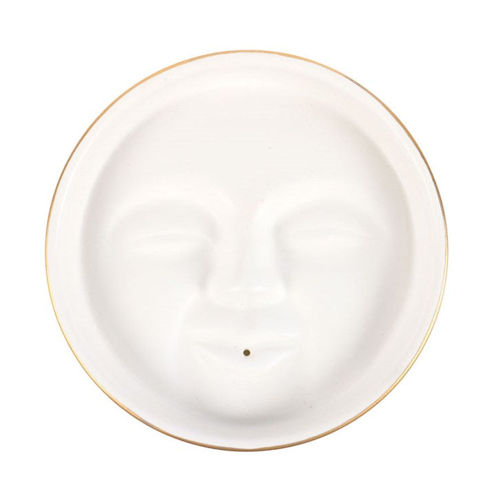 'Moon Face' Incense Dish for Sticks + Cones