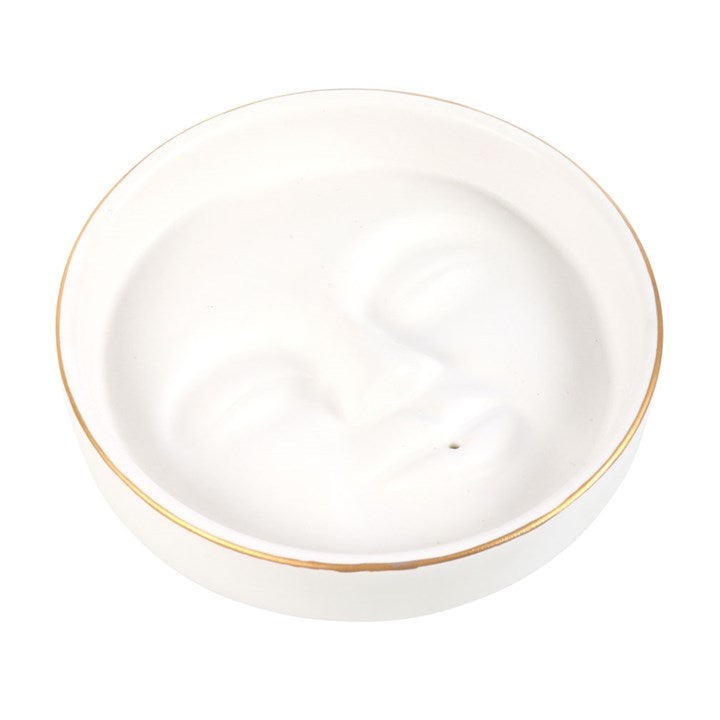'Moon Face' Incense Dish for Sticks + Cones