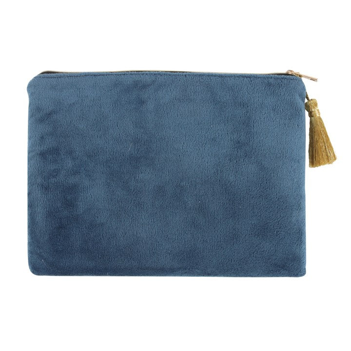 'Midnight Hare' Velvet Makeup Bag