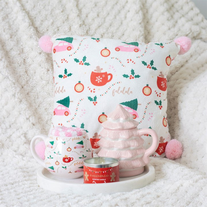 'Sugarplum Fun' Christmas Print Cushion