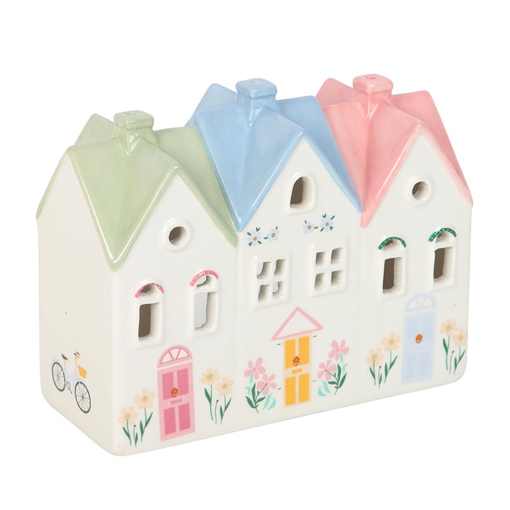 Pastel House Incense Cone Burner I Tealight Holder