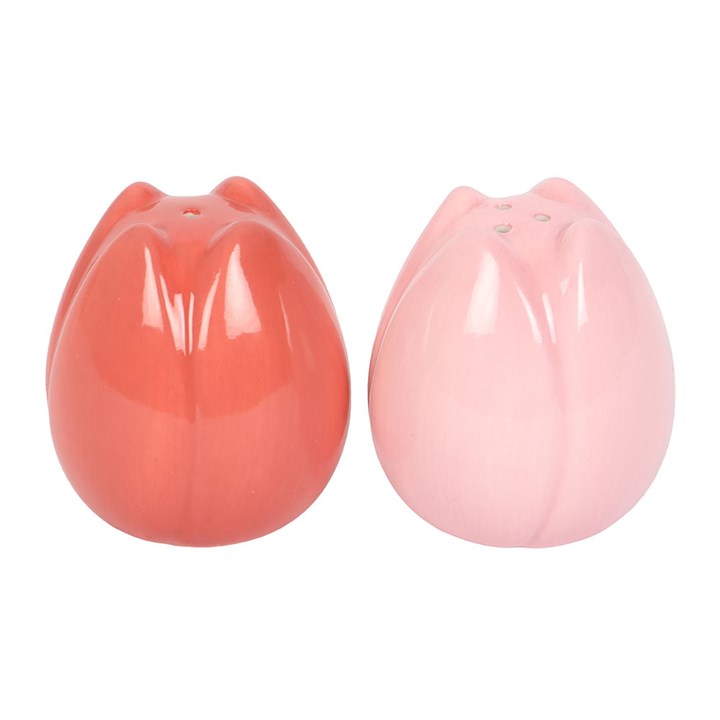 Tulip-Shaped Salt and Pepper Shakers