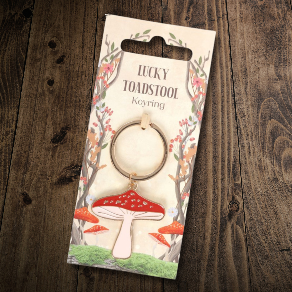Lucky Toadstool Keyring
