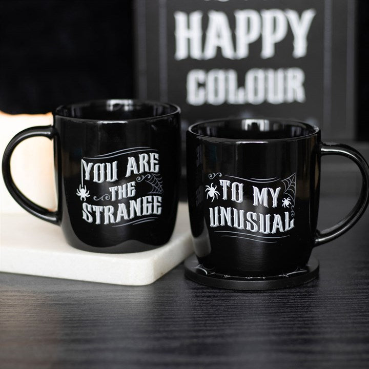 'Strange and Unusual' Mug ~ Set of 2