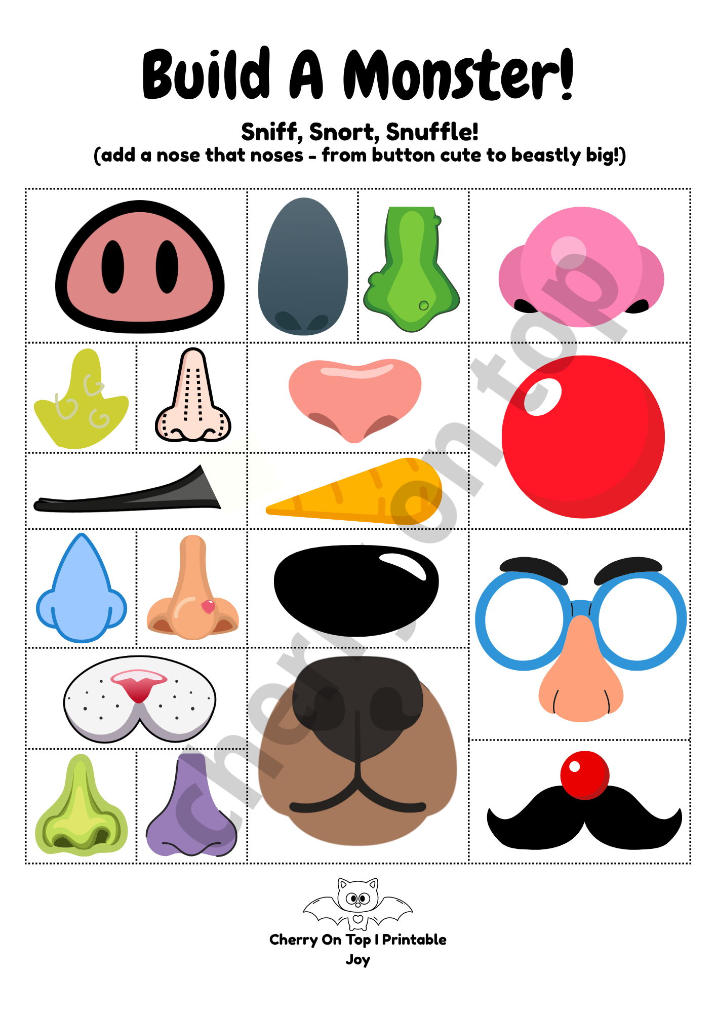 Build-A-Monster: Halloween Craft Activity Pack I Instant Download