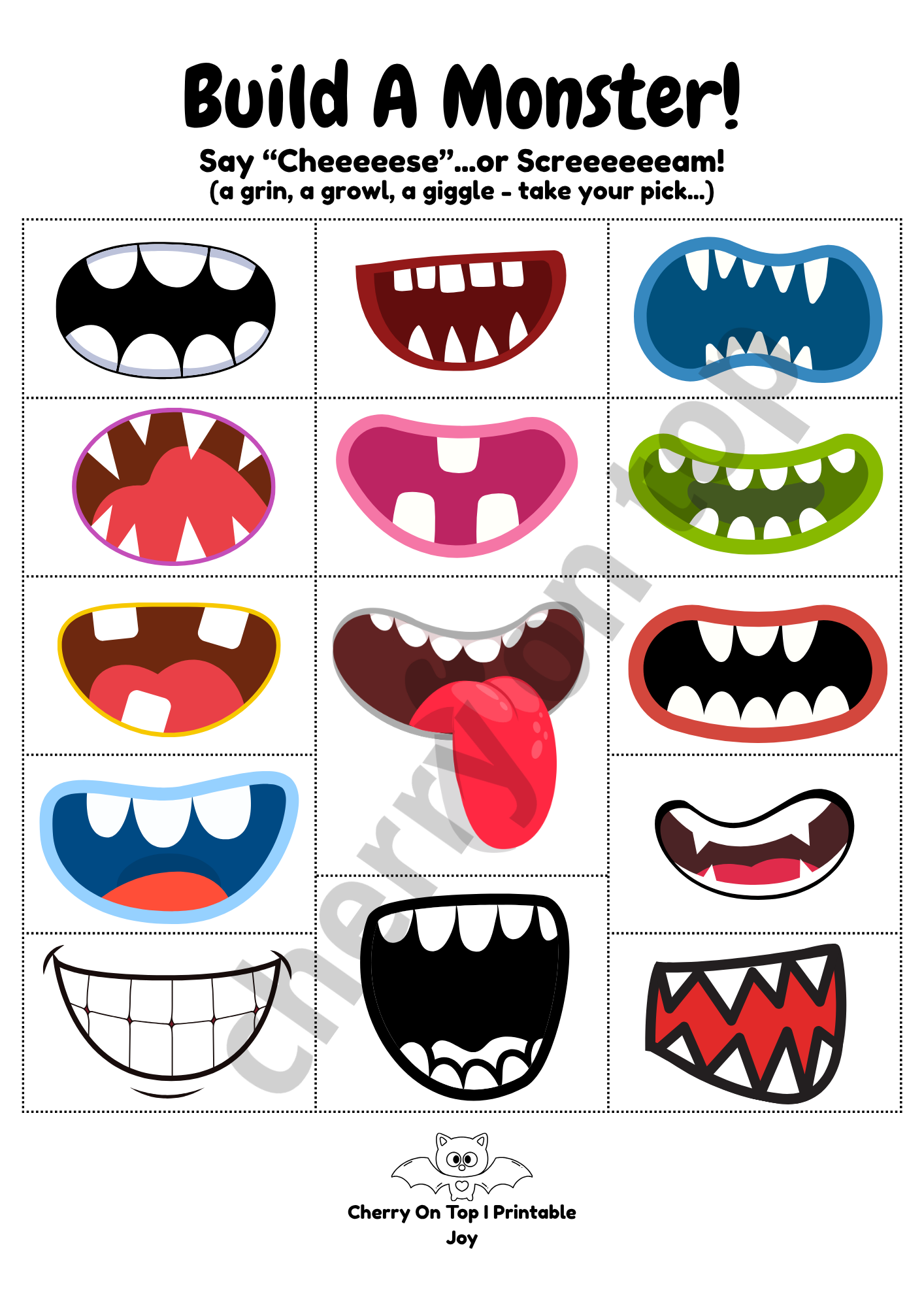 Build-A-Monster: Halloween Craft Activity Pack I Instant Download