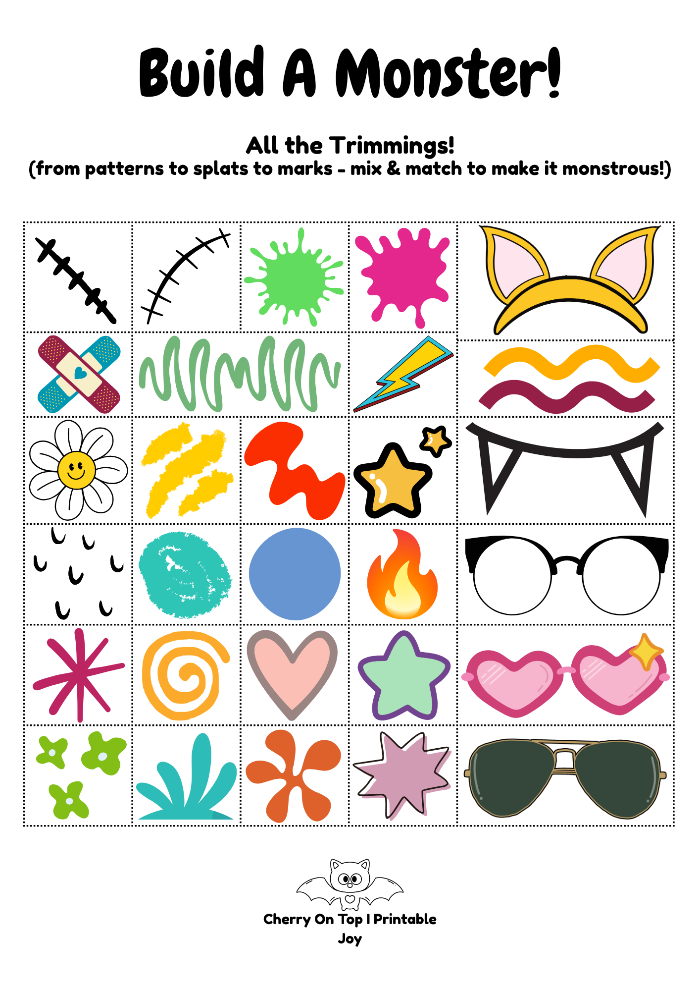 Build-A-Monster: Halloween Craft Activity Pack I Instant Download