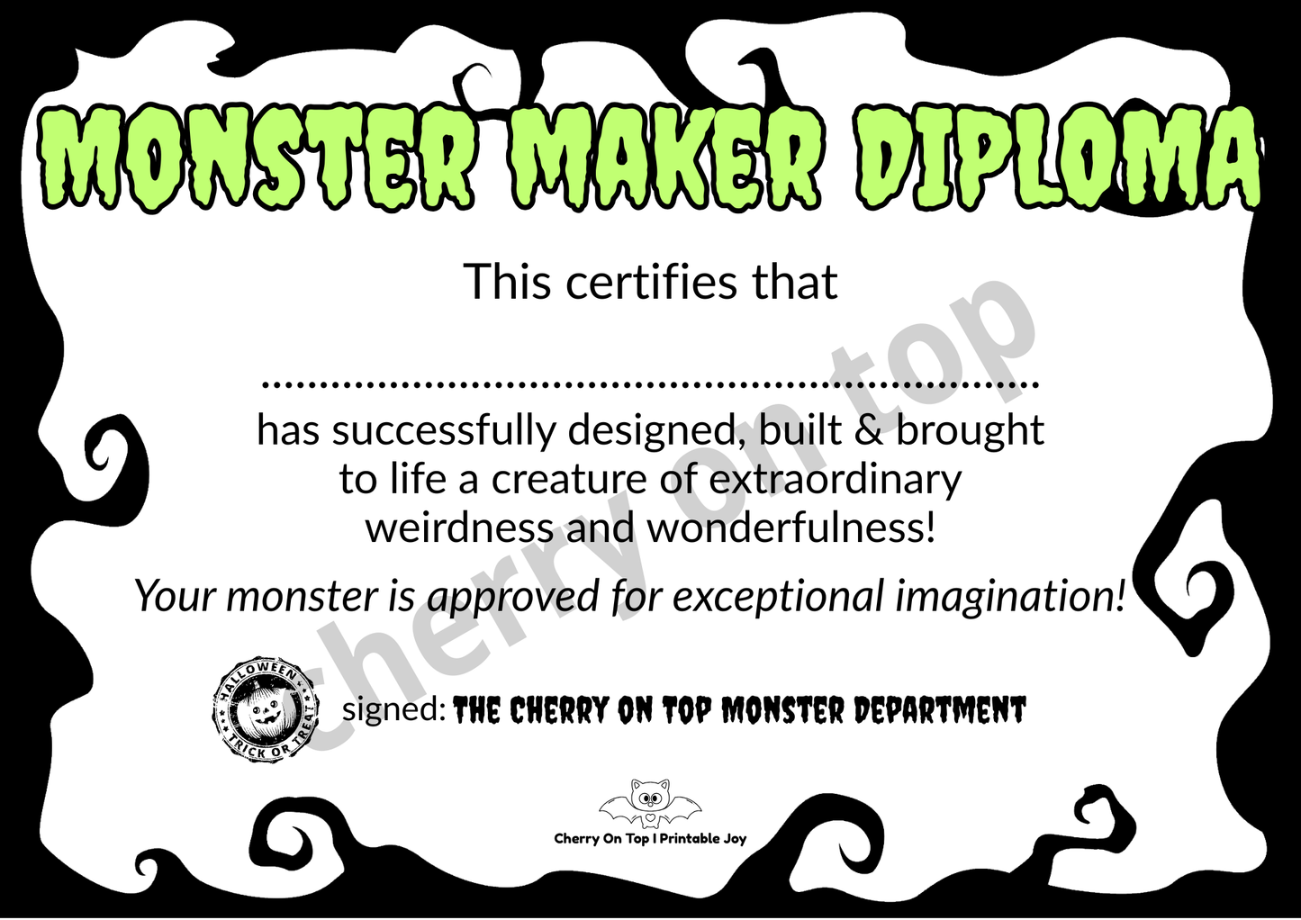 Build-A-Monster: Halloween Craft Activity Pack I Instant Download