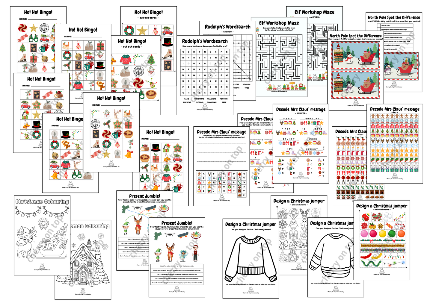 COMPLETE Christmas Bundle I Games, Puzzles & Crafts for Ages 5-12 I Instant Download