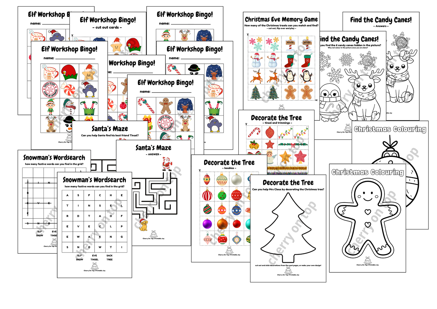 COMPLETE Christmas Bundle I Games, Puzzles & Crafts for Ages 5-12 I Instant Download