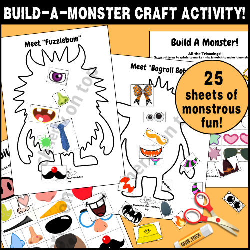 Build-A-Monster: Halloween Craft Activity Pack I Instant Download