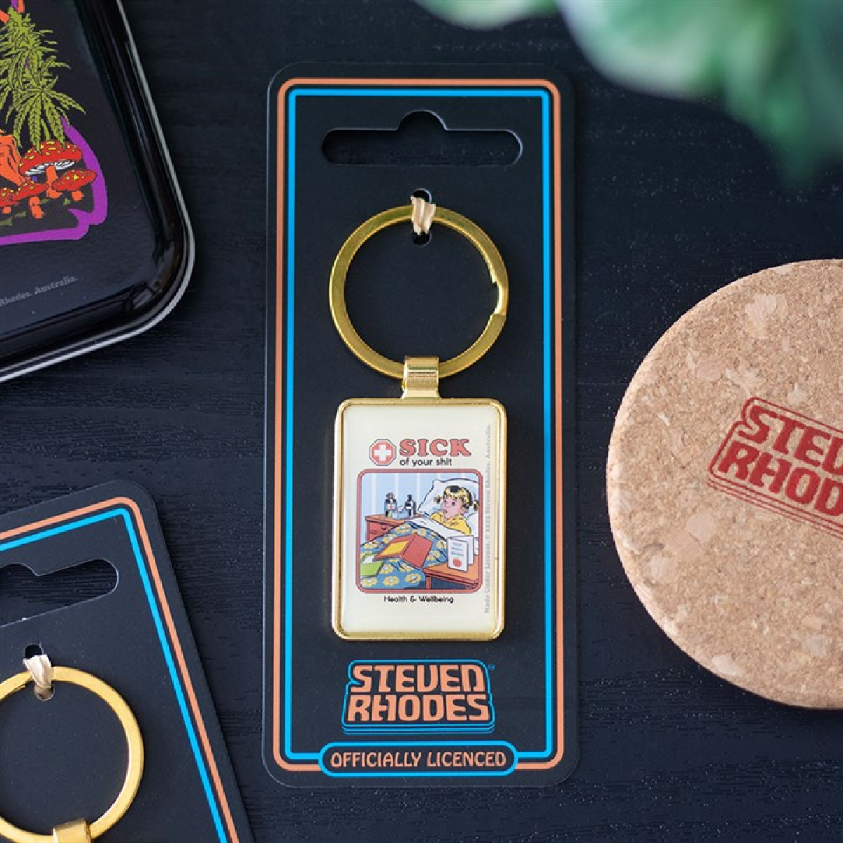 'Sick of Your Shit' Keyring ~ Steven Rhodes