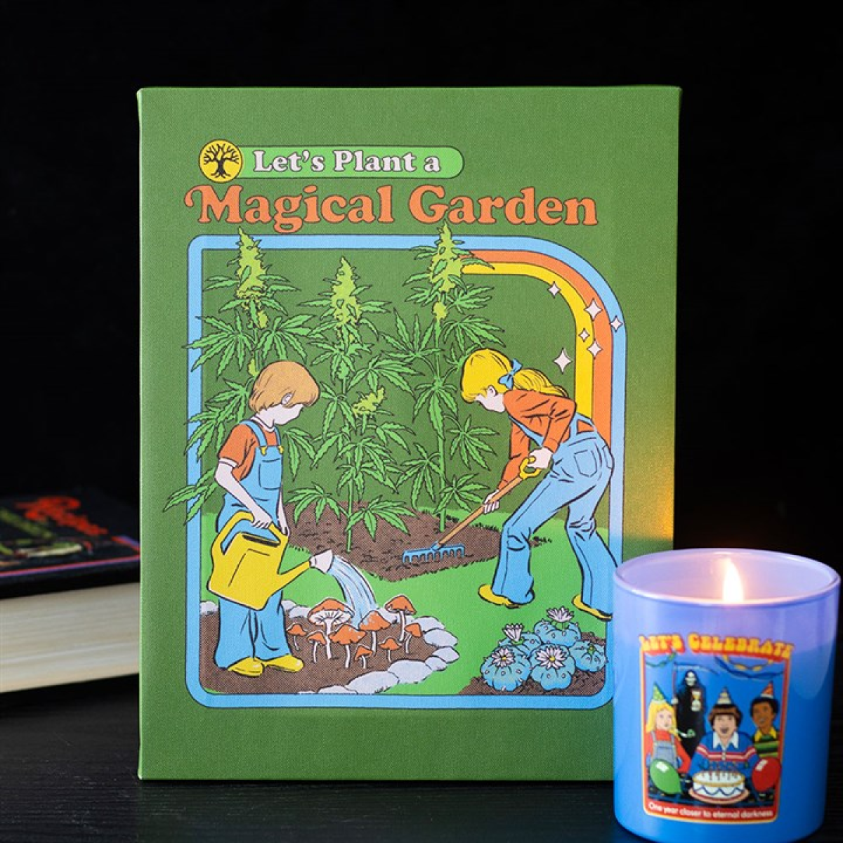 'Let's Plant a Magical Garden' Canvas Plaque ~ Steven Rhodes
