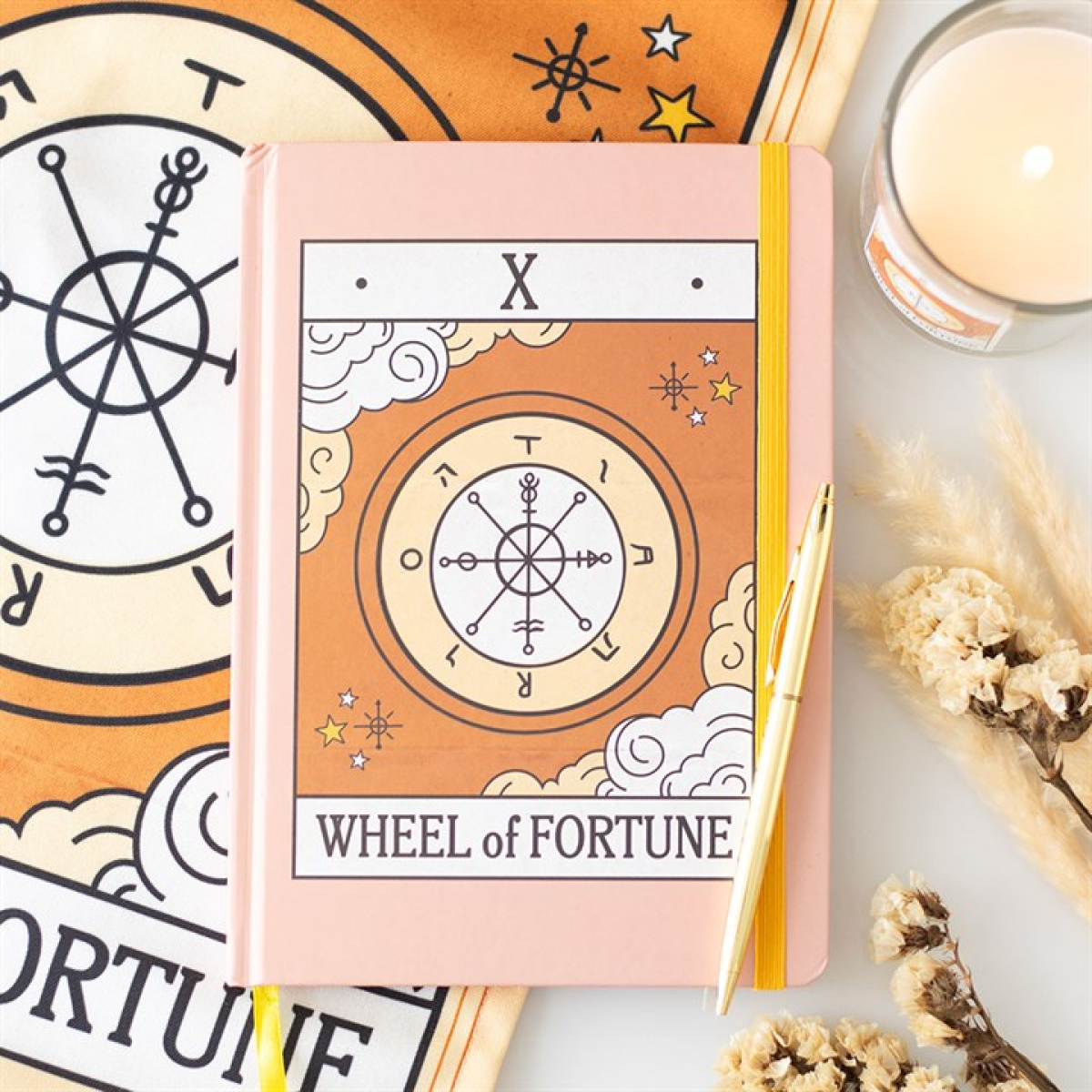 'The Wheel of Fortune' Vintage Tarot A5 Notebook