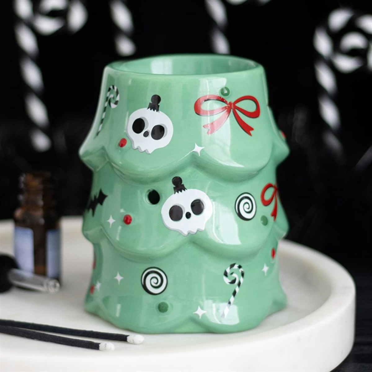 Frighteningly Festive Christmas Tree Ceramic Wax Melter I Oil Burner