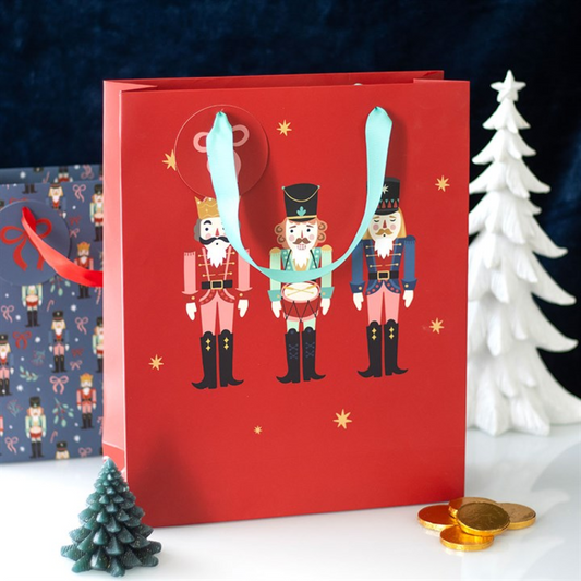 23cm Medium Red Nutcracker Gift Bag