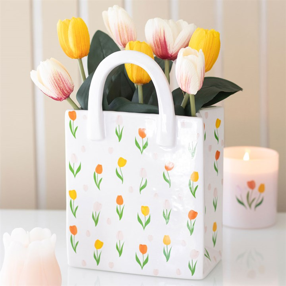 Tulip Bag Ceramic Flower Vase