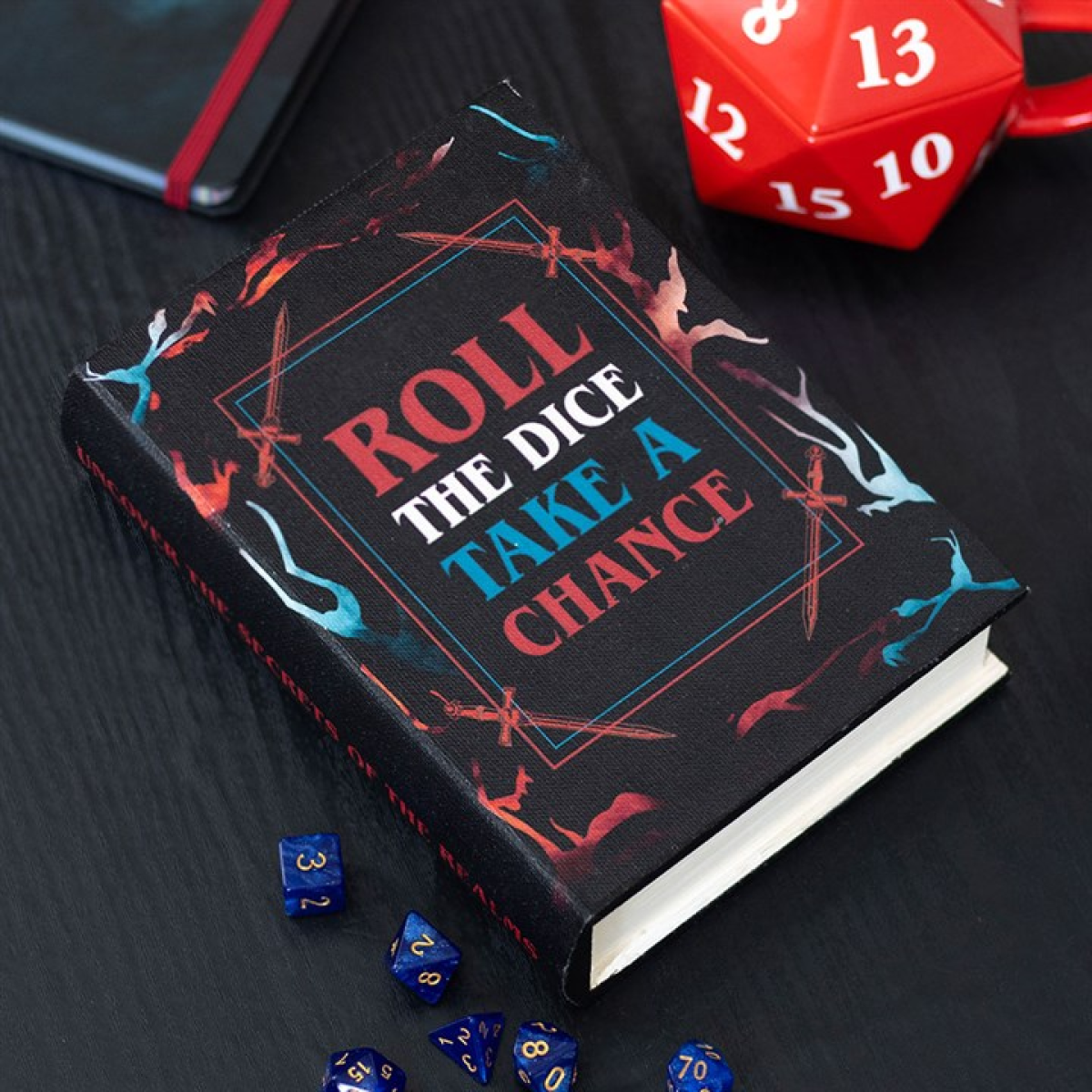 'Roll the Dice, Take a Chance' Book Shaped Storage Box
