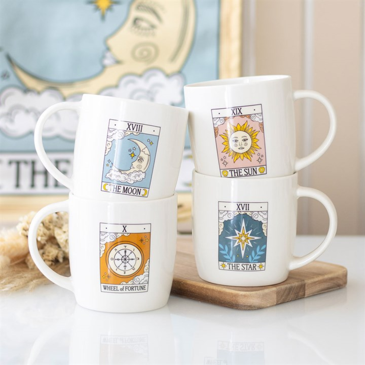 'Vintage Tarot' Mugs ~ Set of 4