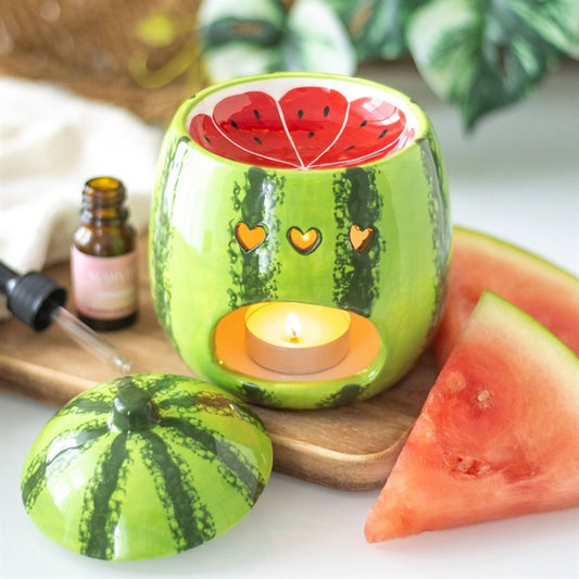 Watermelon Shaped Ceramic Wax Melter I Oil Burner