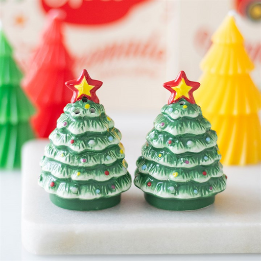 'Nostalgic Christmas Trees' Salt & Pepper Shakers