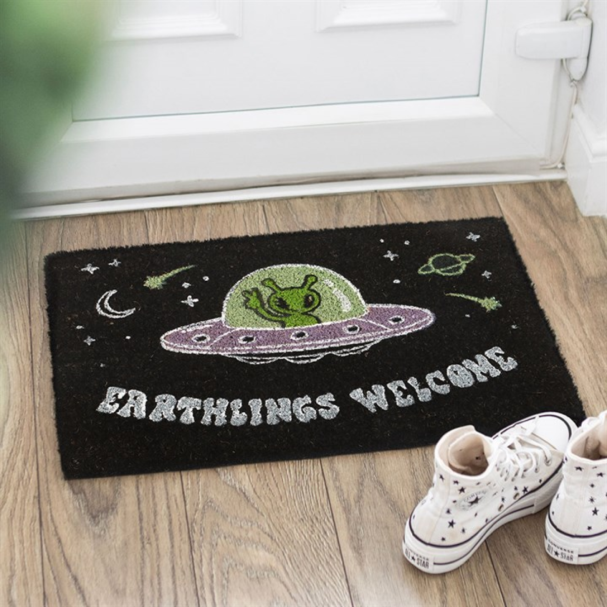 'Earthlings Welcome' Doormat