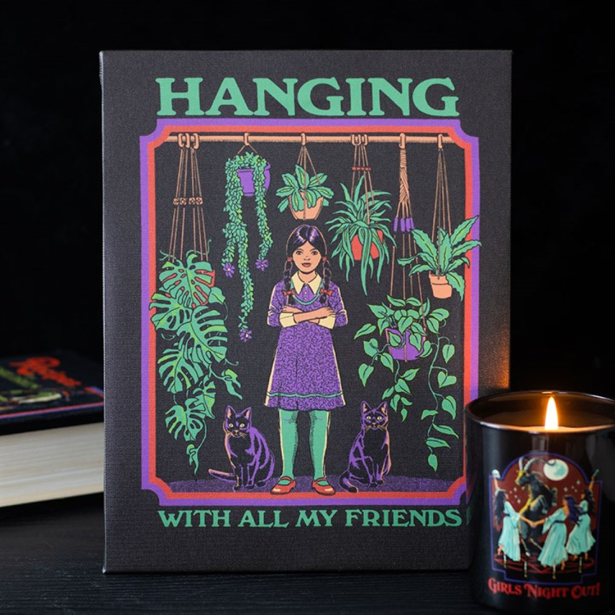 'Hanging With All My Friends' Canvas Plaque ~ Steven Rhodes