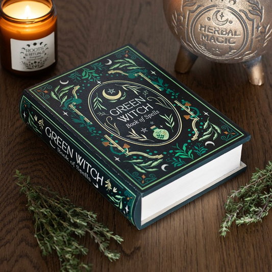 'Green Witch' Book Shaped Storage Box